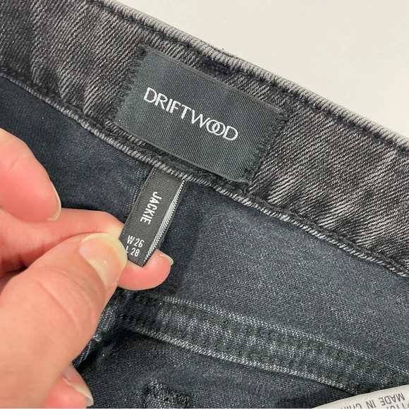 Driftwood Jackie Skinny Jeans Raw Hem Embroidered - Picture 4 of 9